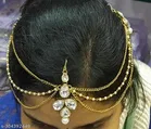 Designer Kundan Mangtikka And Hair Assosaries for Women & Girls