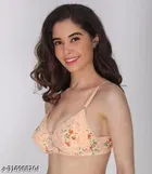 Hosiery Printed Bra for Woman, Multicolour, Pack of 3 