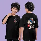 Cotton Blend Printed T-shirt for Boys, Black 