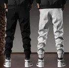 Polyblend Printed Trackpants for Men, Black & Grey, Pack of 2 