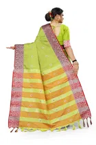 शारदा क्रिएशन कॉटन एम्बेलिशड साड़ी विद ब्लाउज 