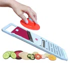 Stainless Steel Vegetable Grater with Plastic Holder (Multicolor)