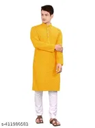Embroidered Mandarin Neck Kurta for Men 