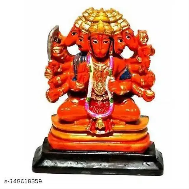 Panchmukhi Hanumanji Idol (Orange)
