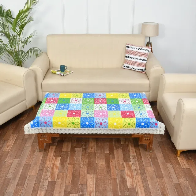 Jute Printed Table Cloth (Multicolor, 40x60 inches)