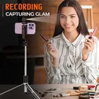 TecMarx Halo Stick Tripod With Wireless Remote 5ft Extendable, 360° Rotatable & Selfie Flash
