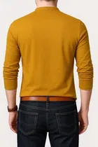 Mandarin Collar Solid T-Shirt for Men 