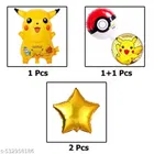 Pokemon Pikachu Theme 1st Happy Birthday Decoration Items For Girls, Multicolor, Pack of 112