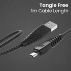Portronics FastCharging & Data Sync USB Cables 1 mtr,Black