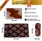 PVC Fridge Top Cover with 6 Utility Pockets & Handle Cover with 3 Pcs Shelf Mats 