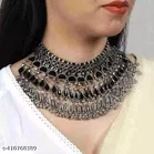 Black Meenakari Bridal Oxidised Jewellery Set