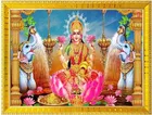 Polyester Laxmi Devi Religious Wall Photo Frame 