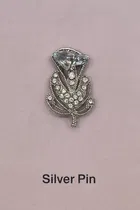 Metal Saree Pin for Women, Multicolor, Pack of 3