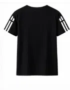 Active Wear Polyester T-Shirts for Kids, Black 