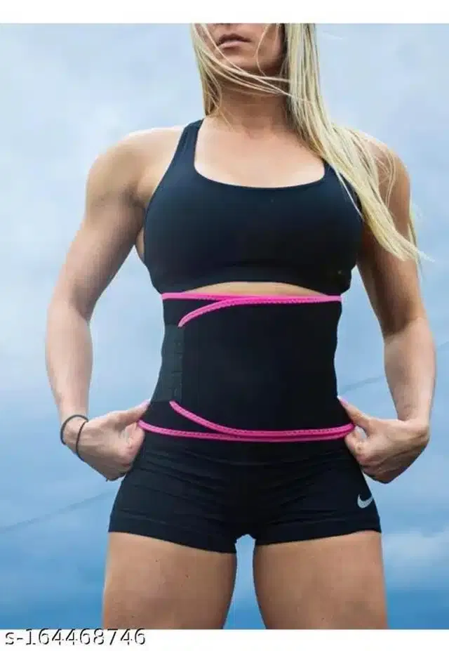 Sweat Slim Belt (Black & Pink)