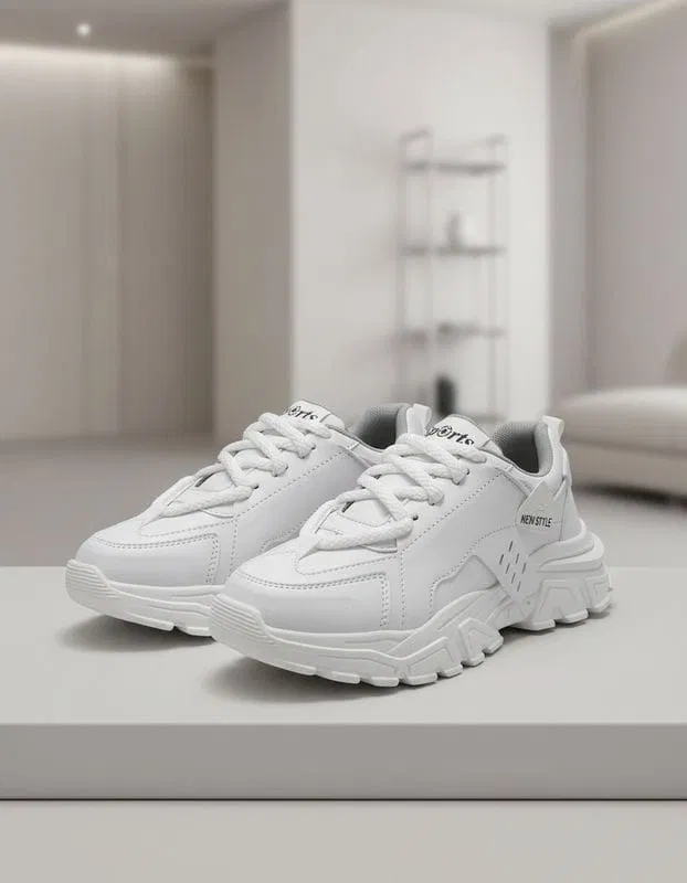 Synthetic Casual Shoes for Women (White, 8)