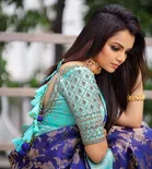 Litchi Silk Zari Woven Saree for Women, Navy Blue 