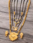 Combo of 4 Pcs Mangalsutras with Earrings Set for Women 