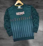 Fleece Printed Round Neck Sweatshirt for Men 