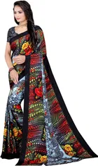 Crepe Printed Saree for Women 