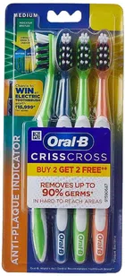 Oral B medium criss cross Toothbrush (Buy 2 Get 2 Free)