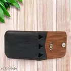 Motorsports Mens Wallet with Closure Button, Black & Brown