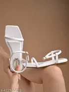 Shoetopia Flat Sandals White IND-5