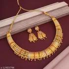 Alloy Necklace with Earrings for Women 
