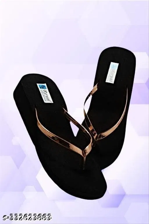 Solid Thong Flip-flops for Women (Coral, IND-3)