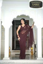 Pre-draped Georgette Saree for Women 