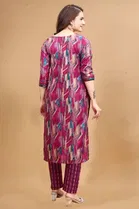 Cotton Printed Women's Kurta with Pant Set 