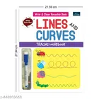 Write And Clean Reusablee Book - Line And Curve Tracing Workbook For Kids