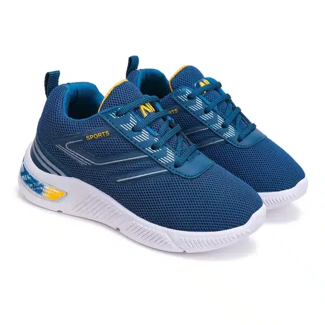 Bersache Lightweight Sports Shoes for Boys (Blue, 4)