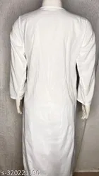Cotton Chikankari Short Kurti for Women, White 