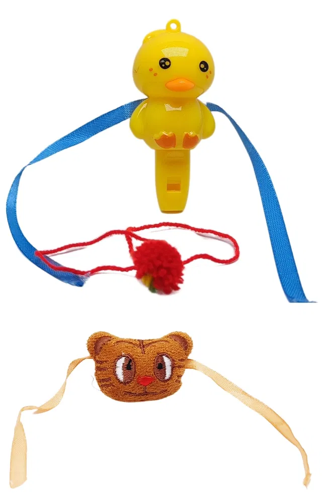 Synthetic Rakhi for Kids (Multicolor, Pack of 3)