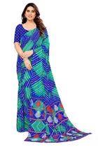 Georgette Printed Saree for Women 