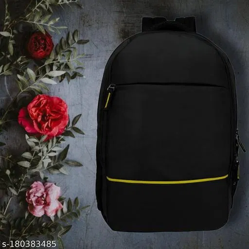 Polyester Backpack for Men & Women, Black
