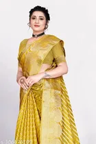 Organza Zari Woven Saree for Women 