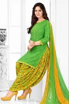 Floral Unstitched Punjabi Suit for Women 