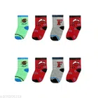 Cotton Blend Socks for Kids (Pack of 8) (Multicolor, 1-3 Years)