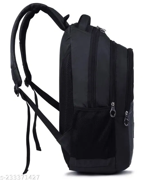 Nylon Backpack for Men & Women, Black
