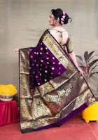 Banarasi Silk Embellished Saree for Women 