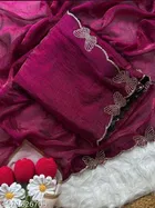 Silk Printed Saree for Women, Purple 