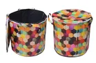 PVC Printed Round Laundry Bag 