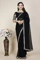 Chiffon Woven Design Saree for Women 