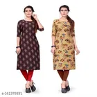 Crepe Printed Kurti for Women 