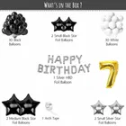 Gold & SIlver Theme 7th Birthday Balloon Decoration Kit , Multicolor, Pack Of 69