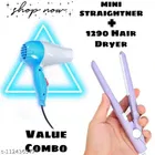 Plastic Hair Dryer with Straightener 