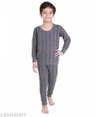 Cotton Blend Thermal Cothing Set for Girls 
