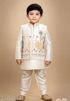 Embroidered Cotton Kurta Set for Boys 
